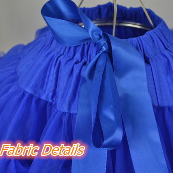 Пышная детская юбка Pettiskirt синяя 0105 фото