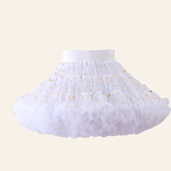 Пышная юбки Pettiskirt Белая в звездах 0117 фото